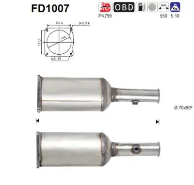 Filtro de partículas Peugeot 407 · Peugeot 407 SW · Citroën C5 II