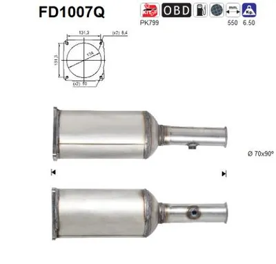 Filtro de partículas Peugeot 407 · Peugeot 407 SW · Citroën C5 II