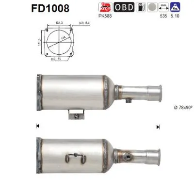 Filtro de partículas Peugeot 807 · Citroën C8 · Lancia PHEDRA