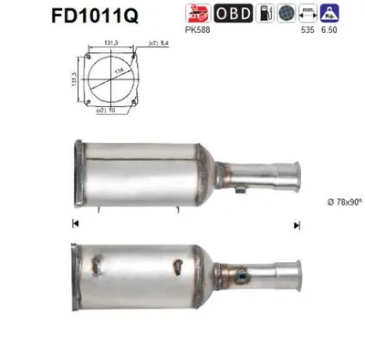 Filtro de partículas Peugeot 807 · Citroën C8 · Lancia PHEDRA