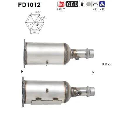 Filtro de partículas Peugeot 607