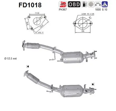 Filtro de partículas Nissan QASHQAI I · Renault KOLEOS I