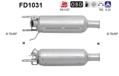 Filtro de partículas Citroën C-CROSSER · Peugeot 4007 · Mitsubishi OUTLANDER II