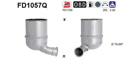 Filtro de partículas Peugeot 208 I · Citroën DS3 · Citroën C3 I