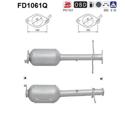 Filtro de partículas Ford TOURNEO CONNECT · Ford TRANSIT CONNECT