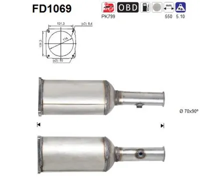 Filtro de partículas Citroën C5 III · Citroën C5 III Break · Peugeot 407