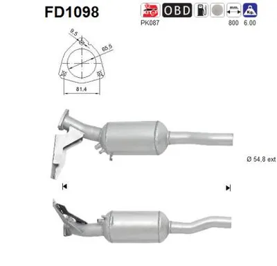 Filtro de partículas Audi A6 C6 · Audi A6 C6 Avant · Audi A6 Allroad C6