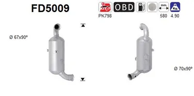Filtro de partículas Peugeot PARTNER Platform/Chassis · Citroën XSARA PICASSO · Peugeot 407