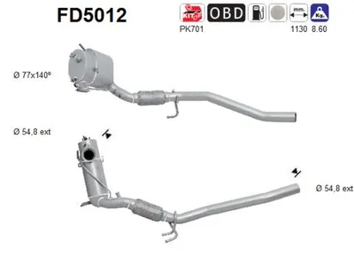 Filtro de partículas Vw PASSAT B6 · Vw PASSAT B6 Variant · Vw PASSAT CC B6