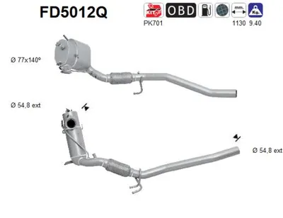 Filtro de partículas Vw PASSAT B6 · Vw PASSAT B6 Variant · Vw PASSAT CC B6