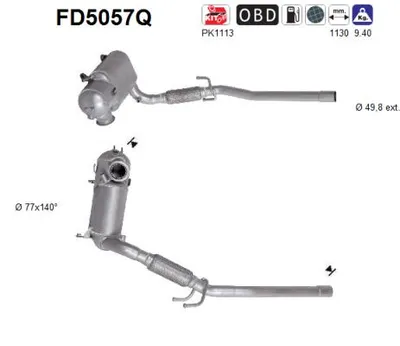 Filtro de partículas Seat IBIZA IV SC · Skoda ROOMSTER · Skoda ROOMSTER Praktik