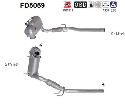 Filtro de partículas Audi A1 · Skoda ROOMSTER Praktik · Vw POLO V