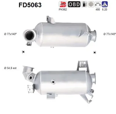Filtro de partículas Vw TRANSPORTER T5 Bus · Vw TRANSPORTER T5 Van · Vw TRANSPORTER T5 Platform/Chassis (7JD, 7JE, 7JL, 7JY, 7JZ, 7F
