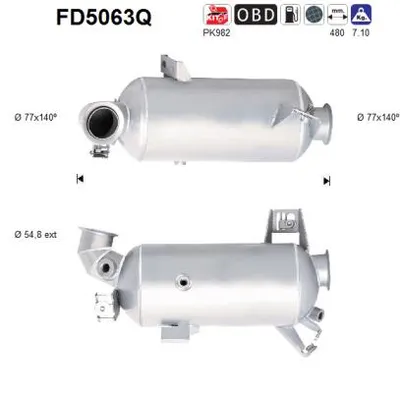 Filtro de partículas Vw TRANSPORTER T5 Bus · Vw TRANSPORTER T5 Van · Vw TRANSPORTER T5 Platform/Chassis (7JD, 7JE, 7JL, 7JY, 7JZ, 7F