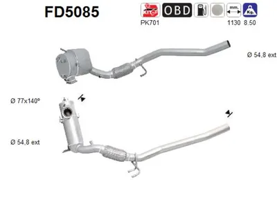 Filtro de partículas Vw PASSAT B7 · Vw PASSAT B7 Variant · Seat LEON