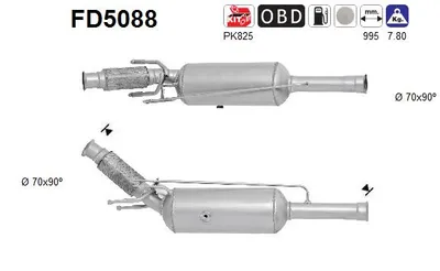 Filtro de partículas Citroën C4 II · Citroën DS4 · Peugeot 3008 I MPV