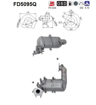 Filtro de partículas Renault SCÉNIC III · Renault GRAND SCÉNIC III · Nissan QASHQAI I