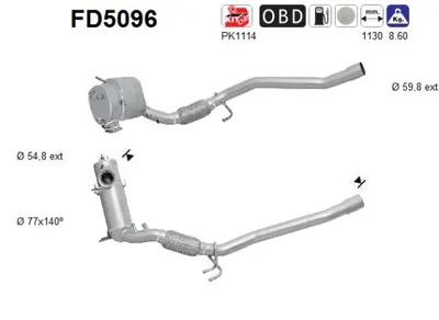 Filtro de partículas Seat LEON · Seat ALTEA · Audi A3