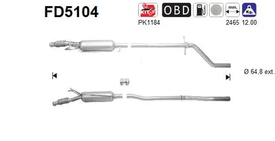 Filtro de partículas Peugeot 508 I · Peugeot 508 SW I · Citroën C5 III