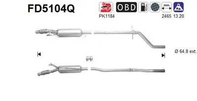 Filtro de partículas Peugeot 508 I · Peugeot 508 SW I · Citroën C5 III