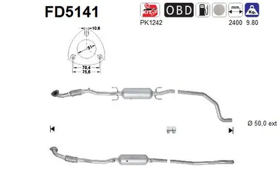 Filtro de partículas Opel CORSA D · Vauxhall CORSA Mk III · Opel CORSA D Hatchback Van