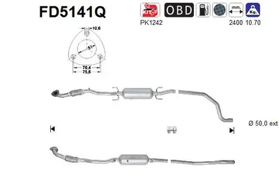 Filtro de partículas Opel CORSA D · Vauxhall CORSA Mk III · Opel CORSA D Hatchback Van