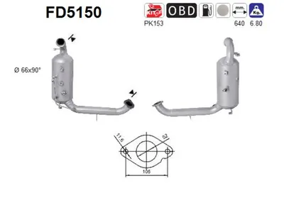 Filtro de partículas Volvo S40 II · Volvo V50 · Volvo C30