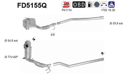 Filtro de partículas Vw TIGUAN · Audi Q3 · Vw TIGUAN VAN