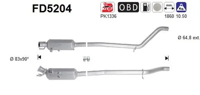 Filtro de partículas Mercedes-Benz B-CLASS Sports Tourer · Mercedes-Benz A-CLASS · Mercedes-Benz CLA Coupe