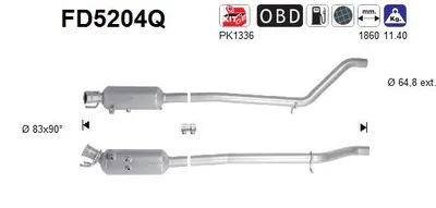 Filtro de partículas Mercedes-Benz B-CLASS Sports Tourer · Mercedes-Benz A-CLASS · Mercedes-Benz CLA Coupe
