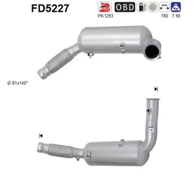 Filtro de partículas Mercedes-Benz SPRINTER 3,5-t Bus · Mercedes-Benz SPRINTER 3-t Platform/Chassis · Mercedes-Benz SPRINTER 3-t Van