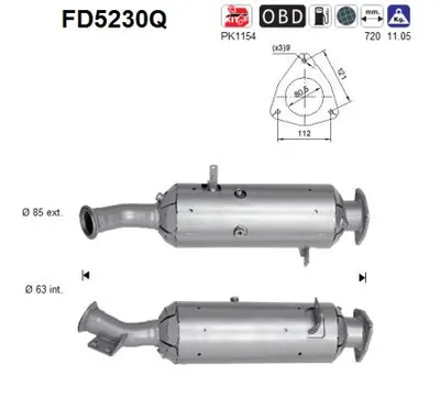 Filtro de partículas Iveco DAILY VI Platform/Chassis · Iveco DAILY VI Van