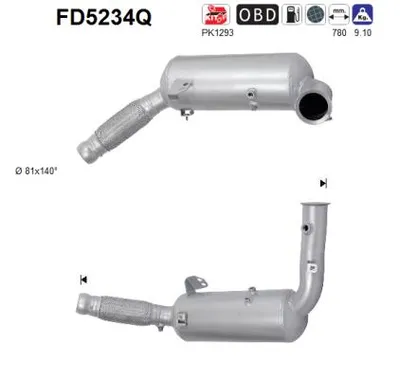 Filtro de partículas Mercedes-Benz SPRINTER 3,5-t Bus · Mercedes-Benz SPRINTER 3-t Platform/Chassis · Mercedes-Benz SPRINTER 3-t Van