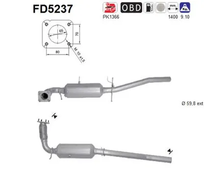 Filtro de partículas Ford TRANSIT TOURNEO Bus · Ford TRANSIT Van · Ford TRANSIT Bus