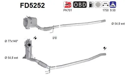 Filtro de partículas Vw PASSAT B6 · Vw PASSAT B6 Variant · Vw PASSAT CC B6
