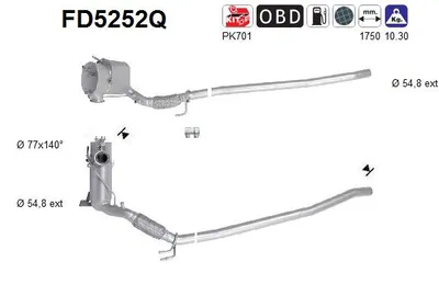 Filtro de partículas Vw PASSAT B6 · Vw PASSAT B6 Variant · Vw PASSAT CC B6