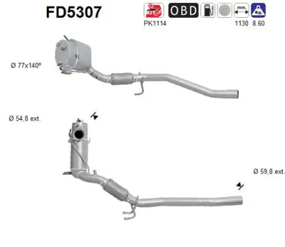 Filtro de partículas Vw PASSAT B6 · Vw PASSAT B6 Variant · Vw PASSAT CC B6
