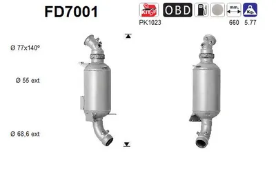 Filtro de partículas Vw CRAFTER 30-35 Bus · Vw CRAFTER 30-50 Van · Vw CRAFTER 30-50 Platform/Chassis