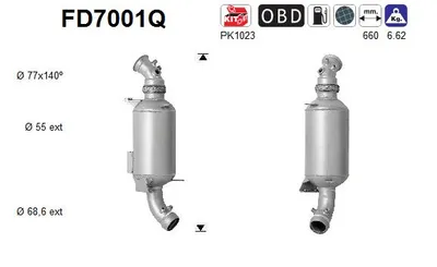 Filtro de partículas Vw CRAFTER 30-35 Bus · Vw CRAFTER 30-50 Van · Vw CRAFTER 30-50 Platform/Chassis