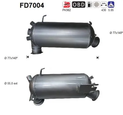Filtro de partículas Vw TRANSPORTER T5 Van · Vw TRANSPORTER T5 Bus · Vw MULTIVAN T5