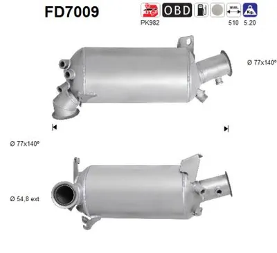 Filtro de partículas Vw MULTIVAN T5 · Vw TRANSPORTER T5 Bus · Vw TRANSPORTER T5 Van