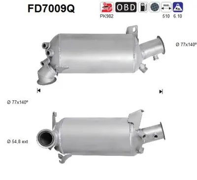Filtro de partículas Vw MULTIVAN T5 · Vw TRANSPORTER T5 Bus · Vw TRANSPORTER T5 Van