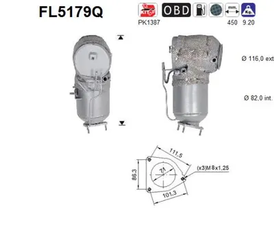 Filtro de partículas Volvo V60 I · Volvo V70 III · Volvo XC60 I SUV