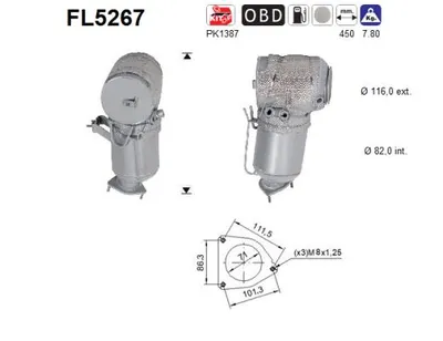 Filtro de partículas Volvo XC90 II · Volvo V90 II Estate · Volvo S90 II