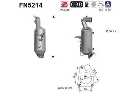 Filtro de partículas Opel ASTRA J · Opel ASTRA J Saloon · Opel ASTRA J Sports Tourer