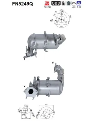 Filtro de partículas Renault SCÉNIC III · Renault GRAND SCÉNIC III · Renault MEGANE III Hatchback