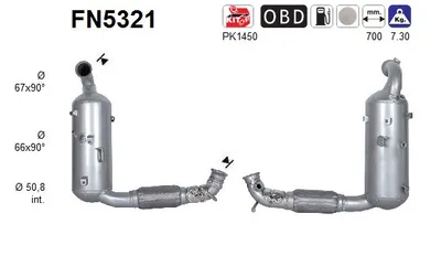 Filtro de partículas Ford TRANSIT COURIER B460 MPV · Ford TRANSIT COURIER B460 Box Body/MPV · Ford TOURNEO COURIER B460 MPV