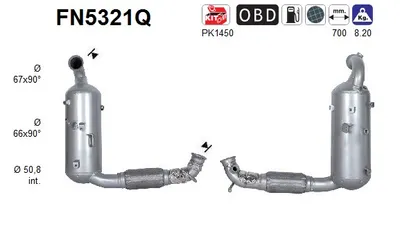 Filtro de partículas Ford TRANSIT COURIER B460 MPV · Ford TRANSIT COURIER B460 Box Body/MPV · Ford TOURNEO COURIER B460 MPV