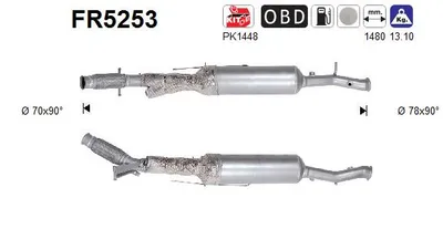 Filtro de partículas Peugeot 3008 II SUV · Peugeot 5008 II · Peugeot 3008 Van