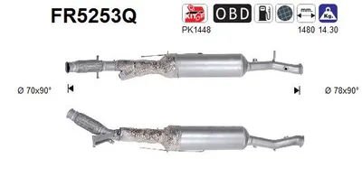 Filtro de partículas Peugeot 3008 II SUV · Peugeot 5008 II · Peugeot 3008 Van